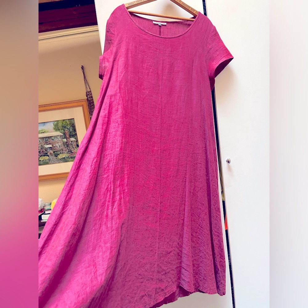Linen dress A shape